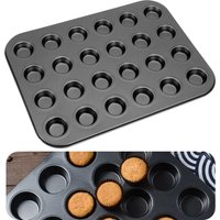 24 Cup Mini Pudding Stainless Steel Mold Muffin Cupcake Non-stick Bakeware Mold Cake Shop Pastry Tools Accessries for Kitchen