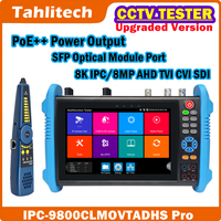 CCTV Tester IPC-9800MOVTADHS Pro7" IPS Touch Screen Monitor with VGA HDMI Support 8K IP Camera 8MP AHD TVI CVI Camera Tester Pro