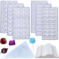 Chocolate Mold 3D Polycarbonate Transparent Plastic Household Kitchen Baking Tools Multiple Styles DIY Pastry Candy Molds TMZ
