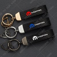 1pcs For Mopar Logo Ram Charger Chrysler Cherokee Journey Carbon Fiber Style Keychain Car Key Chain Zinc Alloy Keyring Decoratio