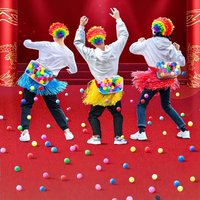 1set of Rooster Laying Eggs and Shaking Balls Box Christmas New Year Birthday Party Carnival Fun Game Props Kindergarten Outdoor