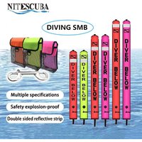 1.2m/1.5m/1.8m Scuba Diving Colored Buoy - Safety Inflatable Float / SMB Storage Bag