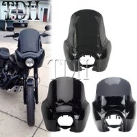 9in 12in 15in Tall Air Flow Club Style 5.75" Headlight Fairing Windshield For Harley Dyna Street Bob Glide Fat Bob FXD FXDB