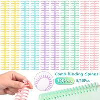 5-10PCS Comb Binding Spines Plastic Spiral Binding Coils 30 Rings Binding Spines for Business Document File Notebook File Making