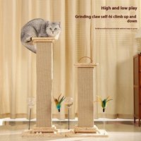 Large Roman Column Cat Climbing Frame - Sturdy Sisal Scratching Post, Non-Fading Cat Scratching Column, and Fun Toy for Felines