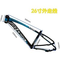 26 Inch Bicycle Frame Made Of Aluminum Alloy Material With External Cable Disc Brake MTB Mountain Bike Frame Rear Fork 135MM