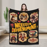 New Achievement Fleece Blankets Dungeon Crawler Carl Novelty Throw Blanket for Sofa Bedding Lounge 125*100cm Quilt,