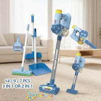 Kids Vacuum Cleaner Toy Electric Realistic Pretend Play Housekeeping Cleaning Set for Toddlers Educational Gift for Boys Girls