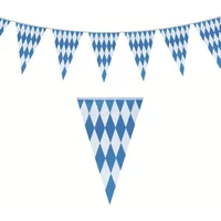 1pcs 10m Oktoberfest Bunting Bavarian Decoration Banner Oktoberfest Garland Pennant Waterproof PE Outdoor Decoration