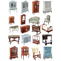 1:12 Miniature Dollhouse Furniture Mini Wine Cabinet Mini Carved Sofa Locker Bedroom Furniture New Diy Miniature Dollhouse