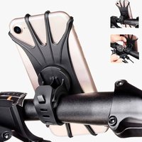 AliExpress QUERPXAF Universal Phone Stand 360 Rotating Silicone Bike Safe Bracket GPS Support Motorcycle Navigation Holder For iPhone Samsung Xiaomi
