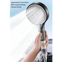 New 1pc Filtered Shower Head ABS High Pressure Water Saving Spray Handheld Clear Showerheads with With Filter Beads for Bathroom