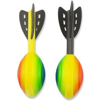 29cm Rainbow Foam Spiral Rocket Hand Throwing Toy Outdoor Fun Play Game For Kids