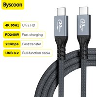 240W Full Function Type C to C Cable With Fast Charging 4K HD Video Data Transfer USB C Extension Cord For iPhone 17 16
