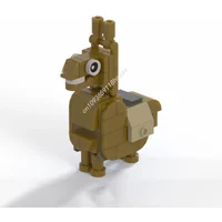 148pcs MOC Fortnite Golden Loot Llama Building Blocks Constructing Plastic Educational Creative Festival Toy Gift