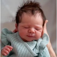 Reborn Painted Baby Dolls Newborn Baby Size Real Picture Handmade 3D Skin Rooted Hair Visible Veins Muñecas Reborn Kid's Gift