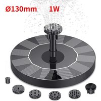Outdoor Solar Powered Water Fountain Bird Bath with 6 Nozzles Garden Decoration Outdoor for Courtyard Garden Pools Landscape