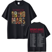 Rapper Bruno Mars The Romantic 2026 Tour Print T-shirt Man Woman Fashion T-shirt Short Sleeve Casual Cotton Gothic Punk T Shirt