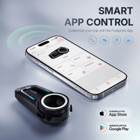 Fodsports FX7 Mesh Motorcycle Intercom Bluetooth Helmet Headset,10 Rider 2000M,BT5.4,APP Connect.