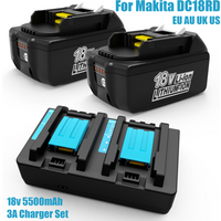 For Makita Rechargeable Battery 5500mAh 18V Compatible For Makita BL1830 BL1860 Power Tools Batteries Battery and Charger Set