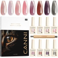 CANNI VIP Kit Hema gratuit vernis à ongles cristal oeil de chat étincelle diamant Semi Permanent tremper UV LED Gel vernis 9 ml * 8 pièces