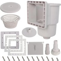 A25F-Above Ground Pool Skimmer,Thru-Wall Skimmer With Accessory, Swimming Pool Skimmer,Opening Width 6 Inches, SP1091LX