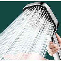 Large Flow Rectangular Rainfall Shower Head Silver 3 Modes Big Panel High Pressure Water Saving Shower Mixer Bathroom Accessorie