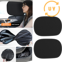 2/4Pcs Car Side Window Sun Shade Anti-Glare UV-Blocker Auto Sun Protection Cover Foldable Reusable Car Window Sun Blocker