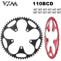 VXM 110BCD Chainring 36T-52T Bicycle Chainwheel for Shimano SRAM 5 Bolt Road Bike Narrow Wide Crank Bike Accessories