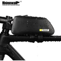 Rhinowalk Bicycle Top Tube Bag1.3L Rear Bike Bag Waterproof Cycling Mtb Frame Bicycle Pannier Black Bike Accessories