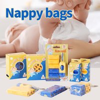 Nappy Sacks, Scented Diaper Bags, Fragranced Nappy Sacks, Travel Diaper Disposal Bags, On-the-go Nappy Sack Roll with Dispenser
