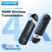 Lemorele 4K Wireless HDMI Transmitter and Receiver Kit HDMI Extender to Monitor Projector HDTV for PC Camera Laptop Xbox Live
