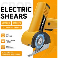 Hippcron 4.2v Cordless Electric Scissor 450rpm Four-Speed Adjustable Electric Rotary Cloth Cutter Fabric Leather Carpet Cutting