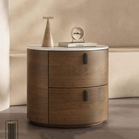 Round Design Bedside Tables Simple Modern Nordic Trendy Night Table With Drawers Storage Mesa De Noche Bedroom Furniture