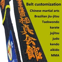 Ceintures de karaté, ceinture de taille de taekwondo, ceinture de judo, ceinture d'aïkido, ceinture de jiu-jitsu, arts martiaux, boxe, kendo, maître, entraîneur, professeur, broderie personnalisée