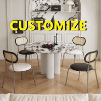 Any Size Custom Organic Modern Round Marble Dining Table Multi Stone Choice Stable Aluminum Base Friendly Home Decor Furniture
