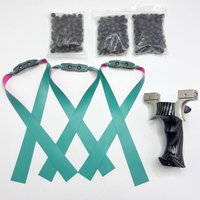 Y-U-O-U-Y Schleuder-Set aus Aluminiumlegierung, jeweils mit 3 Gummibändern, 300 Kugeln, leicht zu greifen