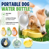 500ml Dog Water Bottle for Travel Leakproof Portable Pet Drinking Cup with Wide Feeder Bowl Dispenser for Outdoor Walking Hiking