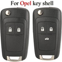 Jingyuqin 2/3-Tasten-Fernbedienungs-Autoschlüsselgehäuse für Opel Vauxhall Corsa Astra Vectra Zafira Omega HU100 mit ungeschnittenem Schlüsselblatt