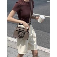 Top Layer Cowhide Hazan Bag Hoof Briefcase Genuine Leather Single Shoulder Slant Cross Women's Bag Korean Style Leisure