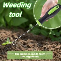 1/2pcs Heavy-duty weeder tool - Ergonomic root remover suitable for lawns and patio gravel, a manual weeding tool