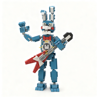 422PCS MOC Game Series Fnaf 2 Bonnie Model Collectible Display DIY Creative Building Blocks Home Decor Gift Blocks Display Gift
