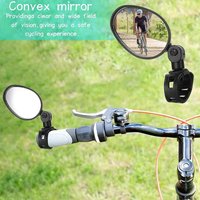 1-6pcs Bike Rearview Mirror 360° Adjustable Rotatable Handlebar Convex Mirror Safe Wide Angle For Bicycle Cycling Outdoor Sports