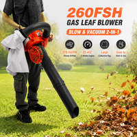 260FSH Handgeführter Benzin-Laubbläser & Laubsauger-Mulcher für die Rasenpflege, 2-Takt, 25,4 cm³, luftgekühlt, mit Auffangbeutel, 275 CFM, Blas- und Saugfunktion, einfacher Seilzugstart, für Hof,