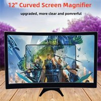 12 Inch Large Curved Screen 3D HD Mobile Phone Screen Magnifier Video Amplifier Universal Smartphone Stand Holder