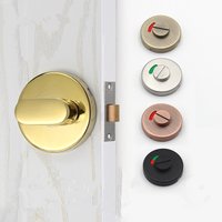 Indicator Door Lock Public Toilet WC Hardware Bolt Latch For Bathroom Stainless Steel Deadbolt Office Dressing Room