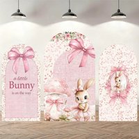 Arch background cover cute rabbit theme Easter rabbit bow Spring girl baby shower birthday party decoration portrait photography