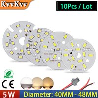 10Pcs High Bright LED Light Board 5W Warm White 40mm 48mm 50mm PCB Plate SMD 5730 2835 Chips For DIY Round Downlight Ceiling