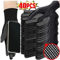 AliExpress NONE 40pcs Anti-slip Wear Resistant Nylon Full Finger Gloves Garden Work Gloves For Women Men Anti-UV Outdoor Cycling Gloves Mittens