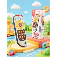1Pcs Baby Tv Remote Control Toy with Light & Musical Sound, Multifunctional Early Educational Number Learning Pretend Play Toy